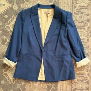 Rebecca Taylor Navy Blazer with Cream Lining